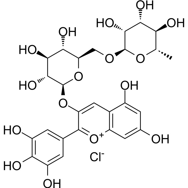 Delphinidin 3-O-rutinoside chloride (Delphinidin 3-O-rutinoside chloride) 15674-58-5